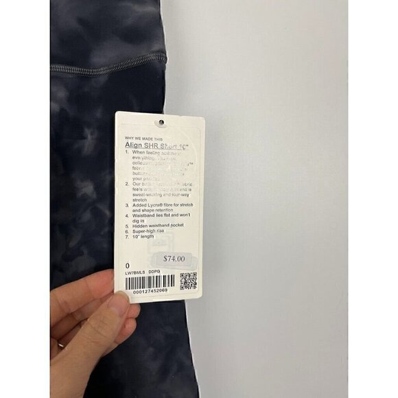 Lululemon Align HR Short 8” Size 0 Diamond Dye Pitch Graphite Grey DDPG 78455 - Picture 11 of 11